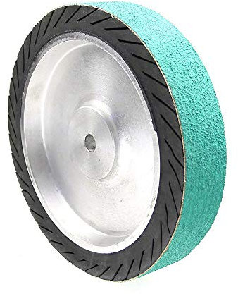 250 * 50 * 15.875mm Rueda de contacto de goma centrífuga 10 '' Rueda expansora para lijar bandas en amoladora de motor, rueda y 10 bandas