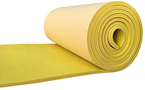 Isolierfolie,Reflektionsfolie Heizkörper,Selbstklebende Alufolie Schallschutz Baumwolle,Doppelte AluLuftpolsterfolie 10mm/Für Dächer Fußböden Dachboden Dämmmaterial (1 * 10M/3.28 * 32.8ft,Yellow)