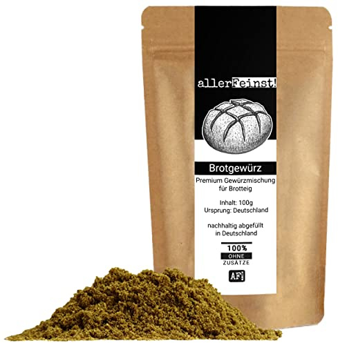 allerFeinst! - Brotgewürz zum backen | gemahlen | Premium Brotgewürzmischung - Für rustikales Bauernbrot und andere Brotback-Ideen, 1er Pack (1 x 100g)