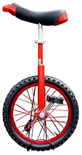 16 Zoll Rad Kinder Einrad für Anfänger Profis, für 5/6/7/8/9/10/12 Jahre alt Kind/Jungen/Mädchen, geeignete Benutzergröße 115 bis 155 cm (Farbe: Rot, Größe: 16 Zoll Rad)