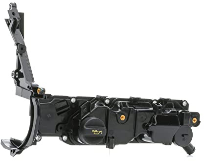 RIDEX 977C0053 Tapa de balancines con junta sin tornillos con tapa de cierre con válvula de ventilación Compatible con OPEL Crossland X P17, P2QO
