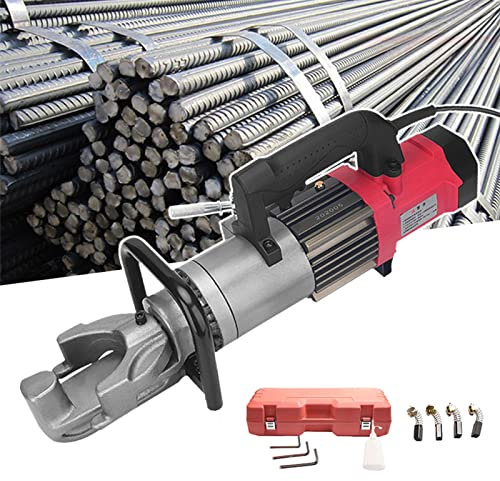 QJJML Elektrische Bewehrungsbiegemaschine, hydraulische Bewehrungsbiegemaschine zum Biegen von bis zu 22 mm Bewehrungsstäben, Biegewinkel 0–90 Grad, Geschwindigkeit 2–2,5 s
