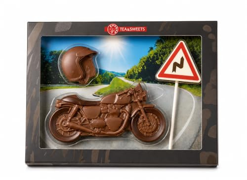 Motorrad-Set aus Schokolade 100 g I Geschenk für Liebhaber von Motorrädern