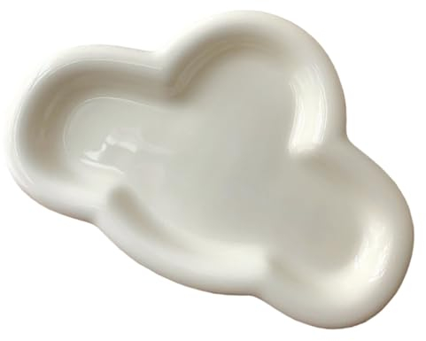 HOMSFOU Piatto Piatto In Ceramica Decorazione Vassoio Di Gioielli In Ceramica Organizzatore Di Gioielli Piatto Orecchino Titolare Nuvole Gioielli Piatto Forma Di Nuvola Contenitore Anello