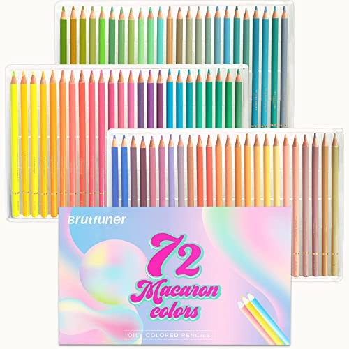 Ccfoud 72 Macaron Buntstifte Set, Pastellstifte Buntstifte für Erwachsene Künstler zum Ausmalen von Künstlern