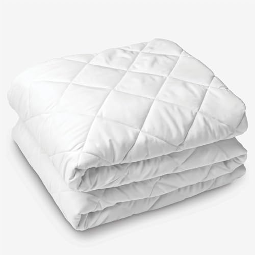 Aspire Homeware Mattress Protector Double Bed (135 x 190 Cm) – 30cm Deep Quilted Mattress Cover - Soft Anti Allergic Noiseless Double Mattress Protector