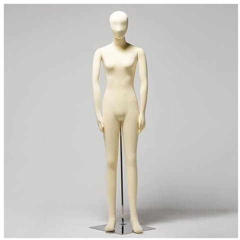 HDYZJQ schaufensterpuppe Mannequin-Torso für Männer und Frauen, Schneiderpuppe für Schaufensterauslagen im Studio, Ganzkörper-Schneiderpuppe für Nähen von Kleidern, Modellständer(White,174CM/68.5IN)