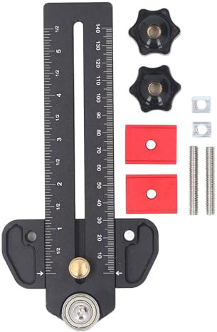 Schablonenführung Stichsäge, fein mit 1/4 x 3,4 T-Schiene, verstellbare Positionierung, Befestigungswerkzeuglinie, Schlitz T-U 3/8 x 3/4