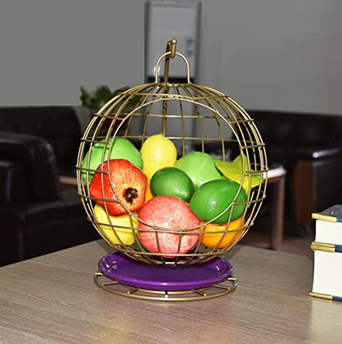Ripiani Portafrutta Cesto Frutta Fruttiera Moderno Metallo Porta Fruttacesto Frutta Grande Cestino per Frutta (34 * 26Cm),d'oro