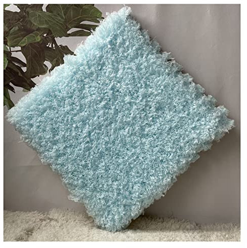 Weiche, flauschige Teppichfliesen, 50 Stück, ineinandergreifende Plüschschaum-Bodenmatten für Zuhause, Spielzimmer, Dekoration, grau, 30,5 x 30,5 cm, quadratischer Kletterbereich