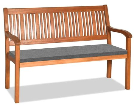 Orumrud 3CM Dicke Bankauflage Bankkissen mit Abnehmbarem Bezug,140x50x3cm rutschfeste Sitzkissen Sitzauflage Bank Sitzpolster Bankpolster Waschbare Stuhlkissen Gartenbank,Dunkelgrau