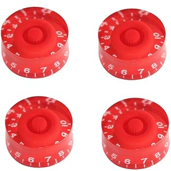 COOPHYA Gitarren Knöpfe 4 Teile Satz Lautstärke Ton Control Drehknöpfe für E-Gitarre Vintage Look Installieren Langlebiges Kunststoffmaterial Kompatibel mit Verschiedenen Stil Gitarren