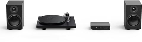 Pro-Ject Colourful Audio System 2, True Analogue HiFi Stereo System, All-In-One Hi-Fi Set including Debut EVO 2 Turntable, MaiA S3 Integrated Amplifier, and Speaker Box 5 S2 (Satin Black)