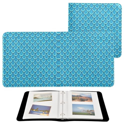 JUMBEAR Álbum de fotos grande autoadhesivo con 20 páginas, álbum de recortes para boda, familia, bebé, vacaciones, hermosas escamas de sirena coloridas