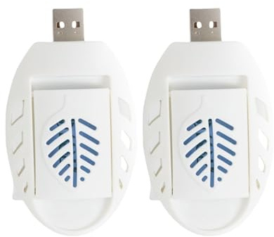 Lot de 2 répulsifs USB anti-moustiques avec tablettes répulsives, répulsif électrique portable pour mosquée/uito, U/SB Mos/quito K/iller pour les voyages en été