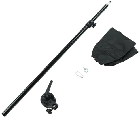 WATERBELINE Trépied de lumière, kit de bras de perche réglable pour photographie de 76 à 135 cm avec sac de sable et pince pour éclairage de studio