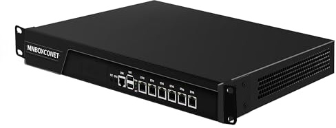 MNBOXCONET 1U Rackmount i7 3520M Firewall Appliance 989 Network Security Industrial Control Server, DDR3 Barebone Msata SSD, 6 x 2.5GbE I226V LAN, RJ45 Console OPNsense, VPN