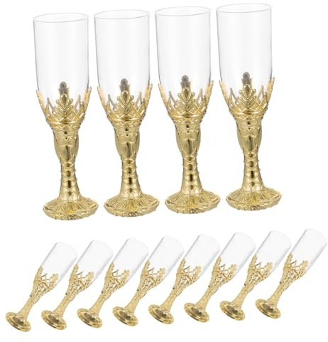 IMIKEYA 12pièces Lot De Calices Vintage Verre à Vin Rétro Calice Église Pour Fêtes De Remise De Diplômes Et Occasions Spéciales