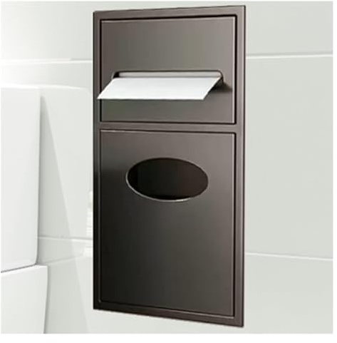 Mensola da incasso per bagno in acciaio inox, per bidoni della carta igienica e articoli da toeletta, ideale per cucina, soggiorno, camera da letto e uso in hotel