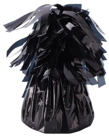 FILFEEL 6st Tunga Ballongvikter Aluminiumfolieballongankare Metalliska Ballonghållare med Dold Ringspänne för Bröllopsfestdekorationer (BLACK)