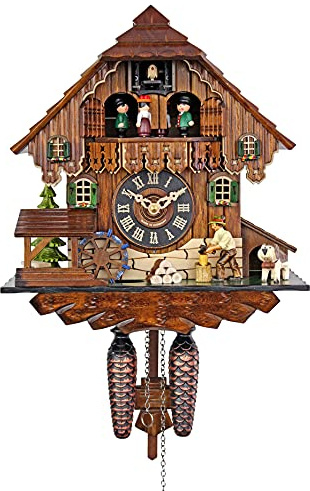 Engstler Adolf Herr Quartz Cuckoo Clock - The Busy Wood Chopper
