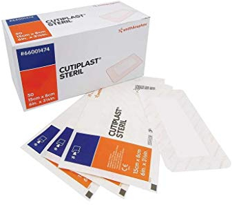 Cutiplast Steriler Wundverband aus Vlies, 15 x 8 cm, Schachtel mit 50 Wundverbänden