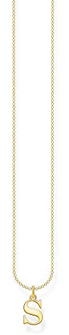 THOMAS SABO bokstav S guldpläterat silverhalsband KE2028-413-39