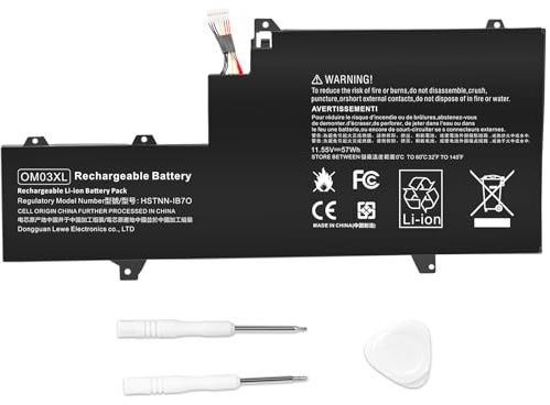 ASUNCELL 57Wh OM03XL Batterie pour Ordinateur Portable HP EliteBook x360 1030 G2 Série OM03XL OMO3XL OM03057XL 863167-1B1 863167-171 863280-855 HSN-I04C HSTNN-IB70 HSTNN-IB7O 11.5V