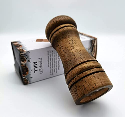 : GaoBangM Wooden Pepper Salt Mill Adjustable Ceramic Mill Hand-Operated Spice Grinders for Home Kitchen Use