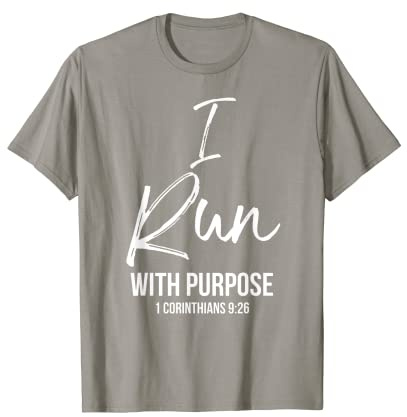 Ich laufe mit Purpose Shirt Christian Workout Running Gear T-Shirt