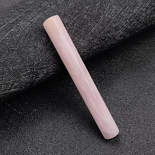 FAIRAH 75 mm Massagerolle, Edelstein, spiritueller Edelstein, natürliche gemischte Quarzkristalle, Zylinder for Heimdekoration Steinmineralexemplar (Color : Rose Crystal, Size : One Size)