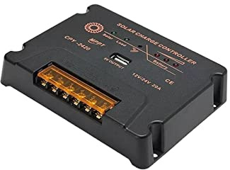 Contrôleur Solaire, Contrôleur de chargeur solaire MPPT 10A 20A 12V 24V Auto avec sortie USB 5V tension d'entrée PV maximale chargeur de régulateur de panneau de batterie 50V Régulateur Solaire ( Size