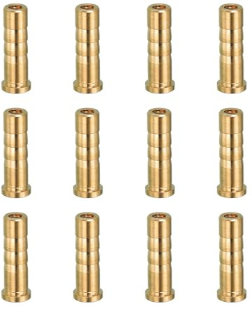 PATIKIL 50 Grani Inserto in Ottone con Freccia per Tiro con L'Arco, 12 Confezione Inserto Vite Rame Ottone Freccia per 0,244/6,2mm Frecce in Carbonio
