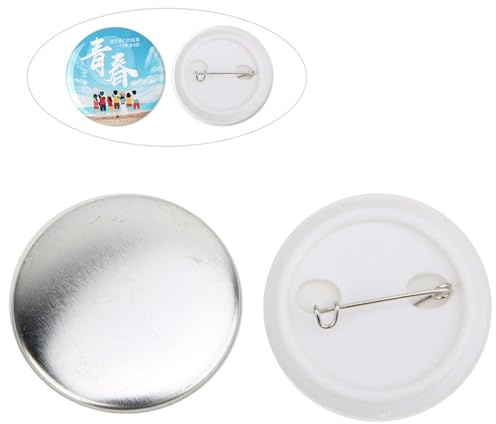 Buttons Anstecker, 100 Sets Buttonrohlinge 37mm Pins Anstecker Buttons Selber Machen Anstecknadel für die Buttonherstellung DIY-Bastelmaterial
