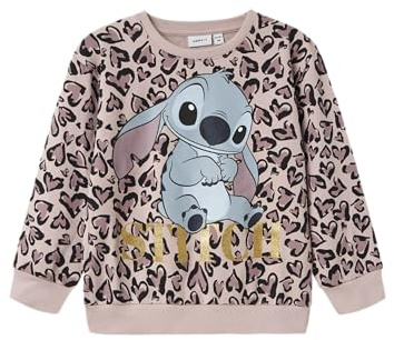 NAME IT Ragazza Nmfjanni Stitch Nreg Sweat Unb Wdi, Lilla Burnished, 110