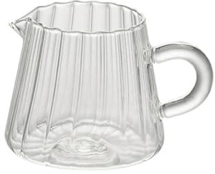 Tekanna i glas Transparent handtag Mjölkkaffekopp Glaskaffekanna Espressomåttkopp(370ml,500ml)