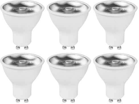NCC-Licht 6 x LED Reflektor 6W GU10 435 Lumen, Warmweiß 3000K, 10° Abstrahlwinkel für gerichtetes Licht, ersetzt 40W Reflektorlampe