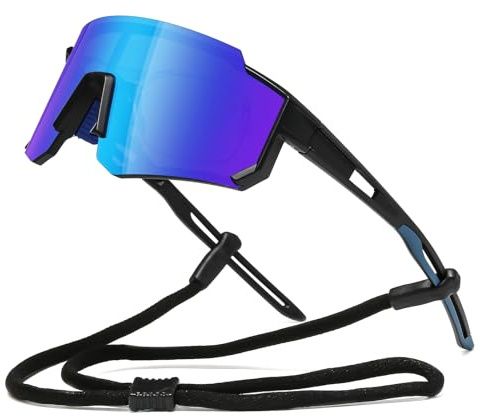 Suertree Fahrradbrille Sportbrille für Damen und Herren, Leichte Kurzsichtige Polarisierte Sport Sonnenbrille mit UV400 für Sonnenschutz, Angeln, Reisen und Outdoor-Aktivitäten
