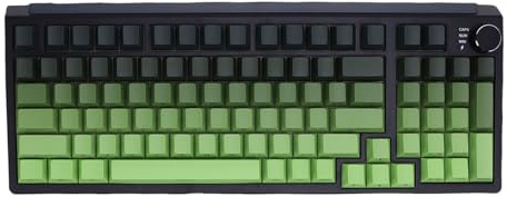 Bewinner Clavier de Jeu sans Fil Mécanique 98 Touches, Commutateur Optique échangeable à Chaud, Batterie 8000mAh, rétro-éclairé RGB, Bluetooth 5.0 2.4G USB C, Disposition Compacte de 75% (Vert
