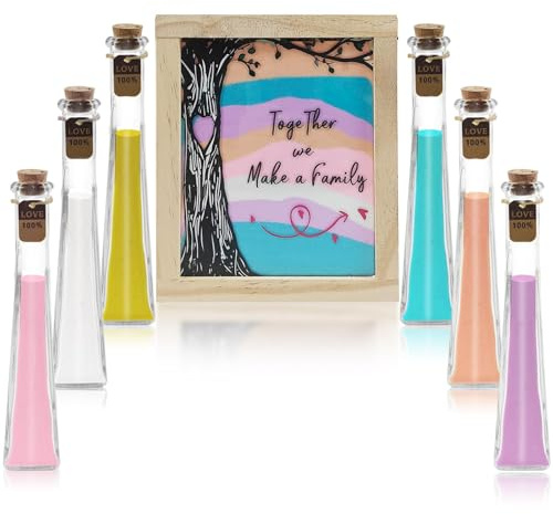 Wedding Unity Sand Ceremony Kit Sand Ceremony Kit for Weddingwith Wood Box 6 Vase 6 Unity for Weddings Bridal Party
