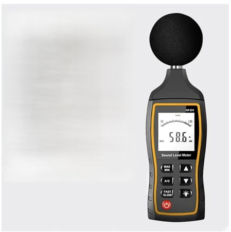 YVAAASIYC SW-523/524 Fonometro Decibel, Misuratore Digitale di Descrizione del Rumore, Tester fonometro di precisione 30-130dBA 1,5 Db(SW-524)