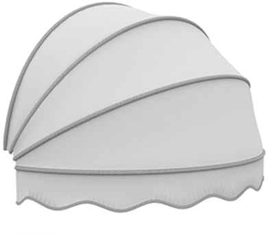 Toldo retráctil de media cúpula para ventana, 130 x 65 x 65 cm, color blanco, resistente a la intemperie, protección solar y lluvia para puertas y ventanas, toldo plegable para exteriores