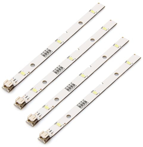 4 Stück LED-Lichtleiste 12V 2W Ersatz für Kühlschrank E349766 MDDZ-162A 1629348 1529227, Kompatibel mit KIFF5017 KIFF5020 KIFF7017 KIFF7020, Energiesparende Kühlschranklampe LED