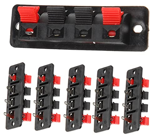 LIGIGWASH 6 pezzi Terminali per Casse Acustiche con Morsettiera Molla Connettori Stereo per Fili Altoparlante Facili Installare per Auto e Impianti Audio Domestici