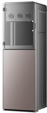 Dispensador de Agua de pie, Enfriador De Agua Vertical, De Carga Inferior con Dispensador De Agua Caliente, fría, Tibia, para oficinas, Casas, cocinas, 500 W, Color Blanco,001,Ice Hot