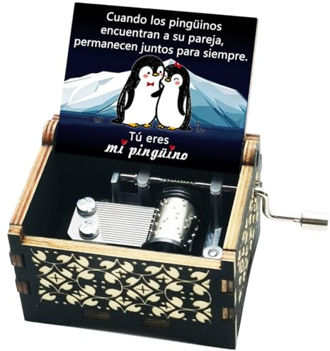 Luteney Regalos San Valentin Hombre Mujer,Caja Música Regalos Aniversario Pareja,Pingüino Regalos para Novia Novio Navidad,You Are My Sunshine Regalo para Esposa