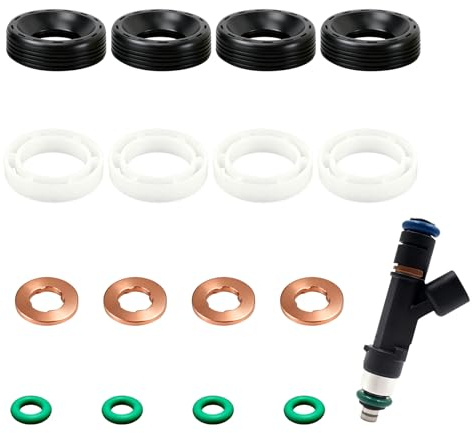 Dichtung Einspritzdüsen Set, Hitze Diesel einspritzdüsen o ringe, 1.6 Hdi Injektordichtung Für 1,6 HDI Einspritzdüsen Kompatibel Mit HDi TDCi CDTi und D Multijet (16)