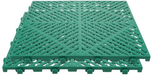 LOLIPPYY 2 Pezzi Piastrelle Pavimento Garage Interbloccanti Resistenti con Drenante Antiscivolo per Lavaggio Auto Pavimento Balcone e Area Piscina