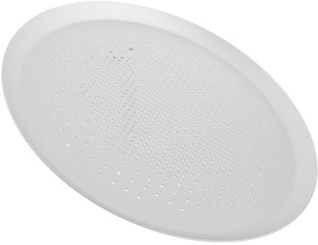 Uonlytech Plaque à Pizza Ronde Perforée en Aluminium Anodisé 28 CM Antiadhésive Plaque de Cuisson Épaisse pour Pizza Croustillante pour Four Domestique et Usage Professionnel