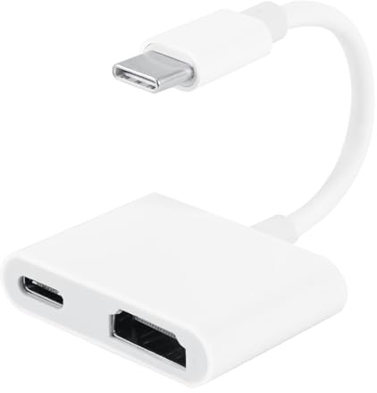 BTFO iPhone 15/16/17, Adaptador Tipo-C a HDMI Compatible con Carga Rápida de 100 W Compatible con iPhone iPad Air/Pro y Mac Pro/Air